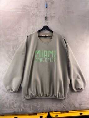 Fear Of God x Adidas Athletics Miami Crewneck Mens Size XL Beige